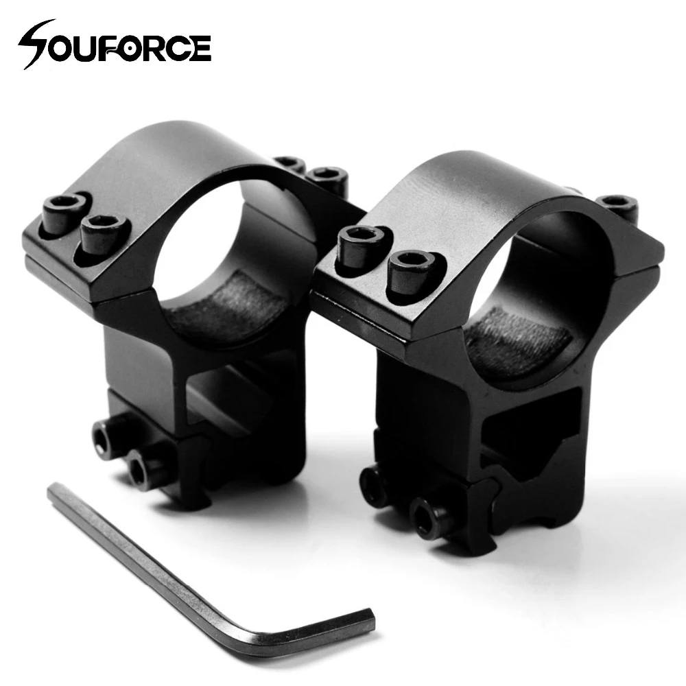 Free Shipping One Pair 25.4mm Ring 1''&11mm Dovetail Rail 3/8" Mount