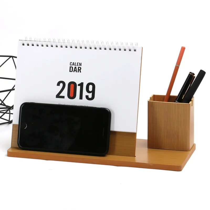 

2019 Creative Simple Small Fresh Wooden Desktop Jewelry Calendar Calendar