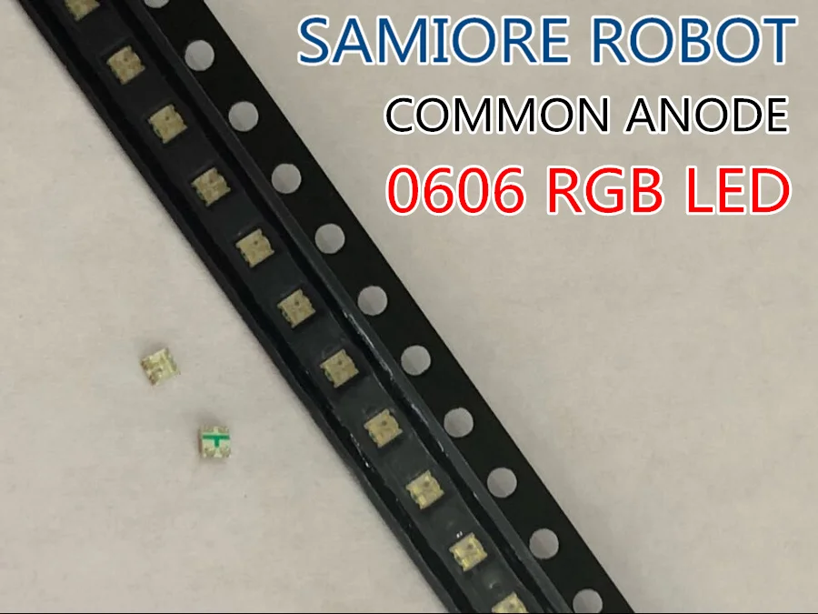 

100pcs 0603 (1616) RGB BGR LED Common Anode Tricolor Red Green Blue 0606 Surface Mount Chip SMD SMT LED Light Emitting Diode