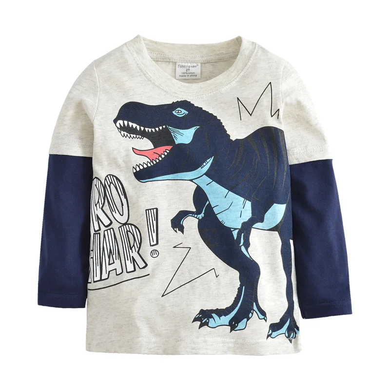 

dinosaur t-shirts toddler boy long sleeve t shirt Boy Sweatshirts Animal Pattern Children T shirts for Kids Boys Clothes camiset