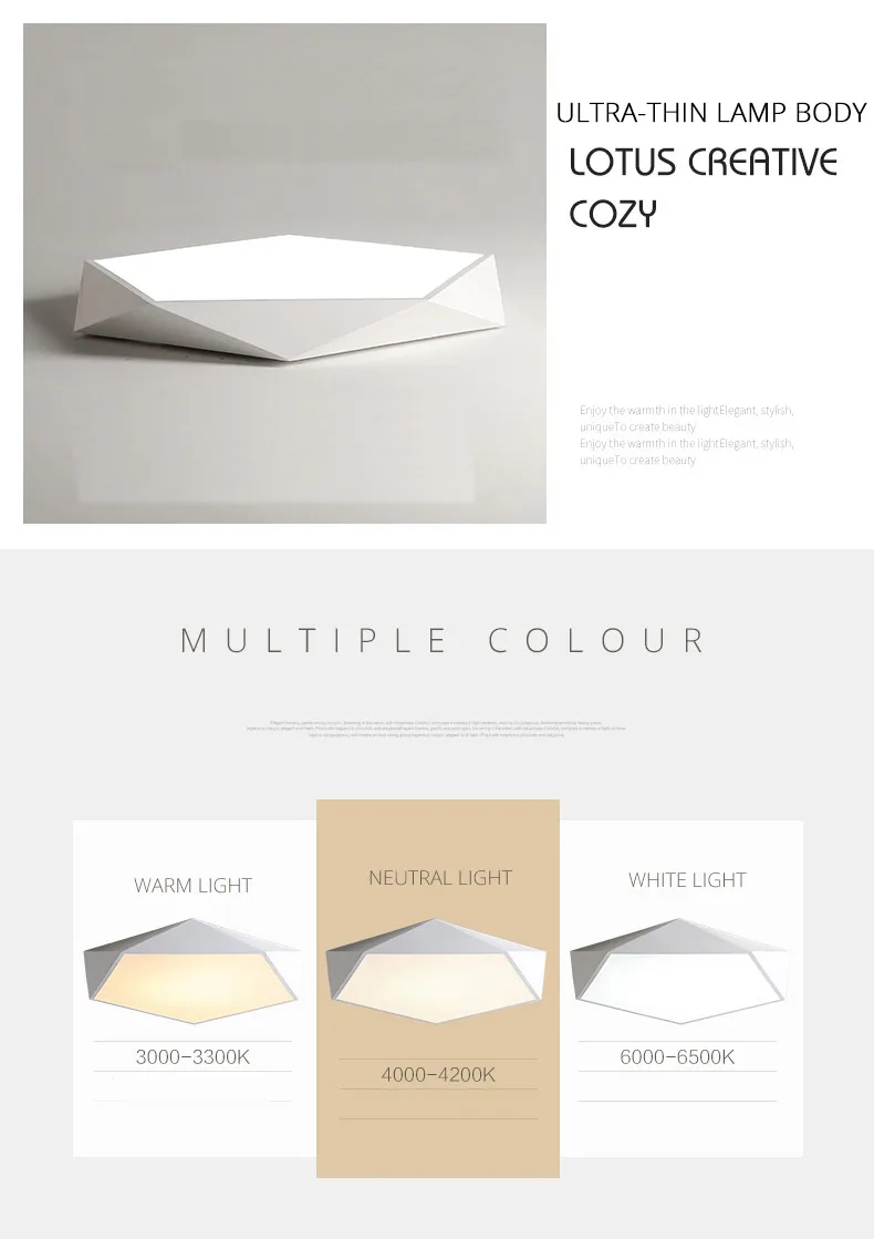 DX 3D Pentagon Led Ceiling Lights (4)