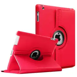 Чехол для iPad 2/3/4, 360 Вращающийся Искусственная кожа Чехол подставка Smart Case для принципиально iPad 2/3/4 A1430 A1460 планшет чехол