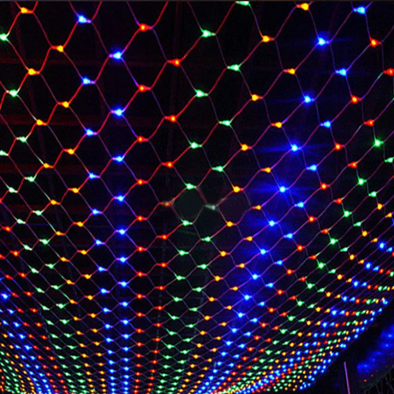 1 комплект 3 м * 2 м 204 светодиодный 8 виды узоров огни Чистая мигающий фонари для Патио Свет Рождества светодиодный Открытый Фея Света