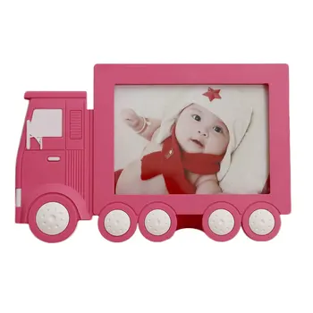 

Seven-inch Train Creative Plastic Photo Frame Home Decor Figurine Children Cartoon Photo Frame European Studio Truck Photo Frame
