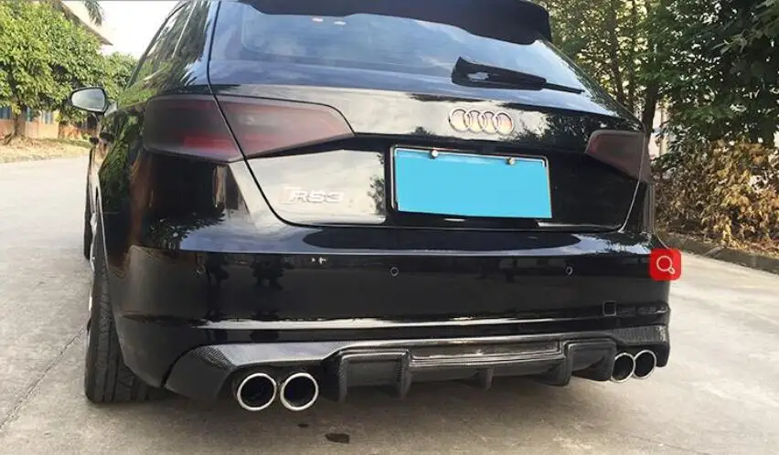 

Carbon fiber Car Rear Bumper Lip Spoiler Diffuser Cover Fit For AUDI A3 S3 RS3 S-LINE Hatchback Sportback 2014-2017 BY EMS