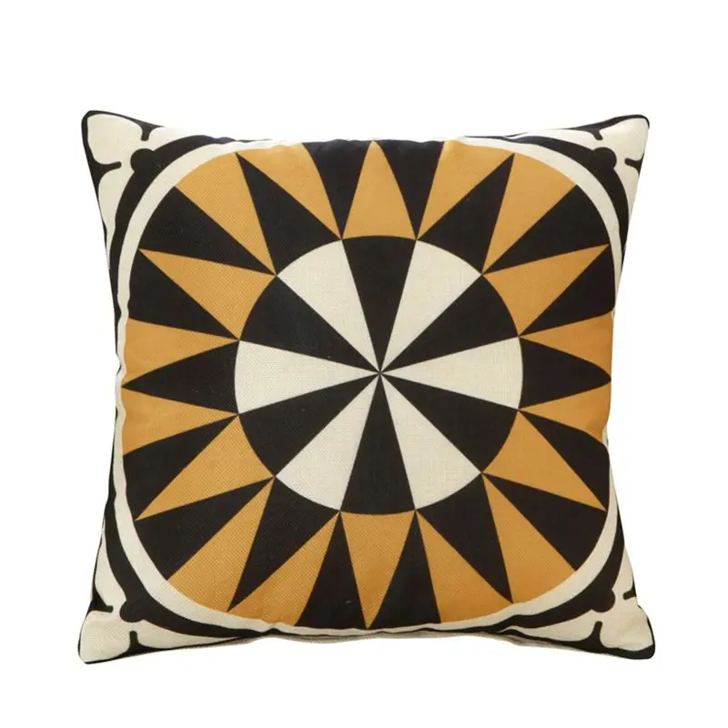Housse de coussin géométrique