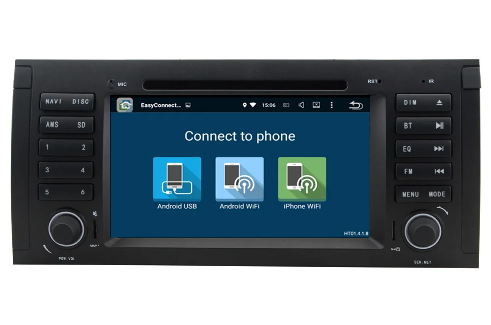 Best In Stock Quad Core 1024x600 HD Capacitive Touch Screen Car DVD for BMW E39 Android 7.1 E53  Wifi 3G Bluetooth Radio Canbus 2