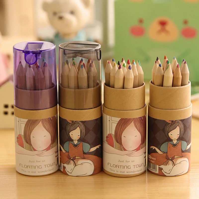 

FGHGF 12Pcs Color Pencil Set Stationary Tool Color Box Color Pencil Set High Quality Color Pencils