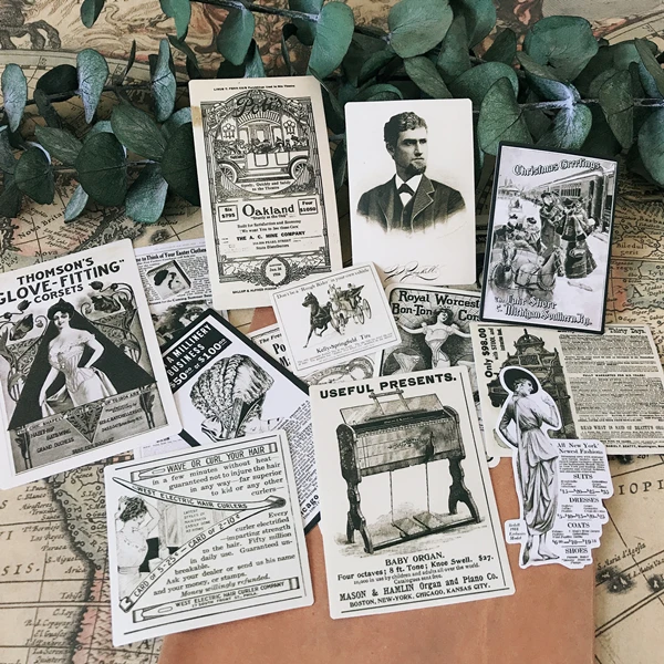 

Vintage Black White Newspaper Stickers Junk Journal Diary Planner Stickers Scrapbooking Decorative Sticker DIY Craft Photo Album