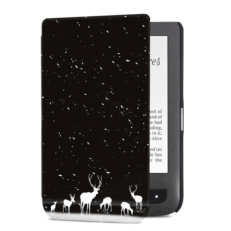 BOZHUORUI чехол для Pocketbook Aqua 2/Touch Lux 2 электронных книг, мода окрашенные Pocketbook 626/641 ультратонкий кожаный чехо - Цвет: Snow Deer