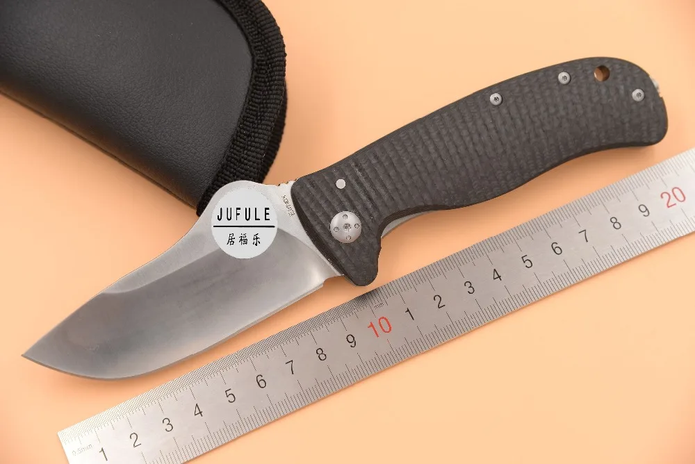 

JUFULE custom LionSpy C157 C157GTIP Titanium carbon fiber Copper washers Folding Pocket camping Survival EDC Tool Kitchen knife