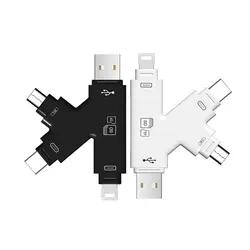 4 в 1 Многофункциональный Micro usb тип-c TF Кардридеры OTG адаптер кардридер для Android PC iPhone ноутбук