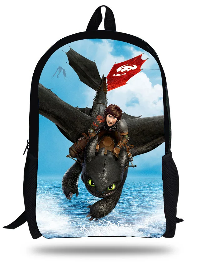16 inch Cartoon Night Fury Toothless Backpack How to Train Your Dragon