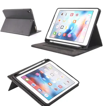 

PU Leather Smart Business Cover With Pencil Holder Case For iPad 9.7 2018 2017 A1893 A1954 A1822 A1823 Air 2 Tablet Stand cases