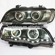 E53 X5 Head Lamp CCFL Angel Eyes For BMW LF 1999-2003 year
