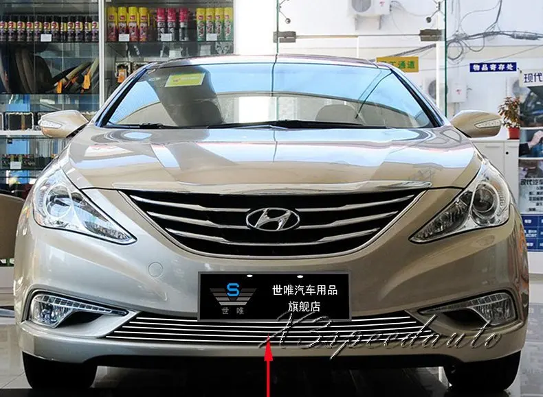Крышка решетки радиатора для Hyundai Sonata 2012 2013 гоночный гриль отделка переднее дно