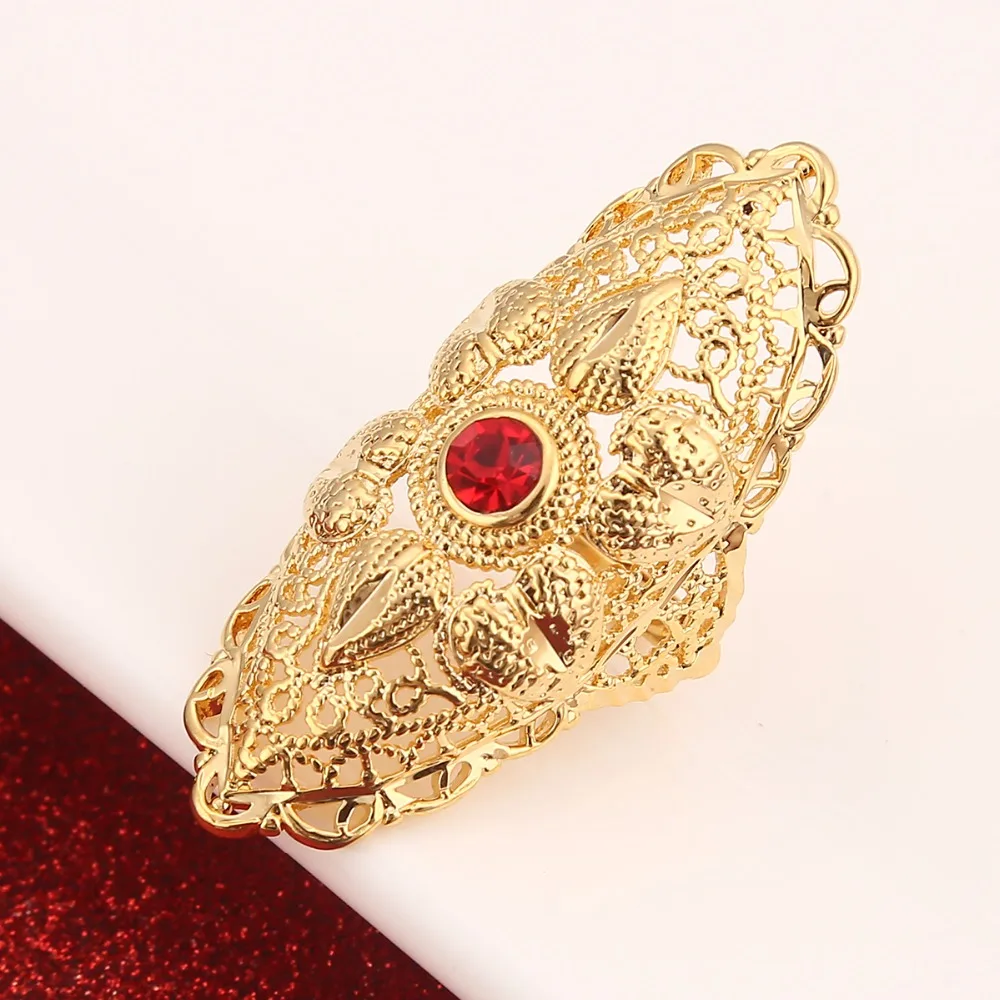 

Ethiopian Big Ring for Women Trendy African Arabian Middle East Jewelry Charm Party Wedding Gift