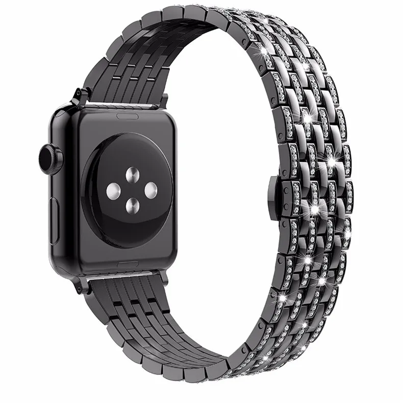 OSRUI бриллиантовый ремешок из нержавеющей стали для Apple watch 4 группа 44 мм 40 мм correa aple часы 42 мм 38 мм iwatch 3 2 браслет на запястье ремень