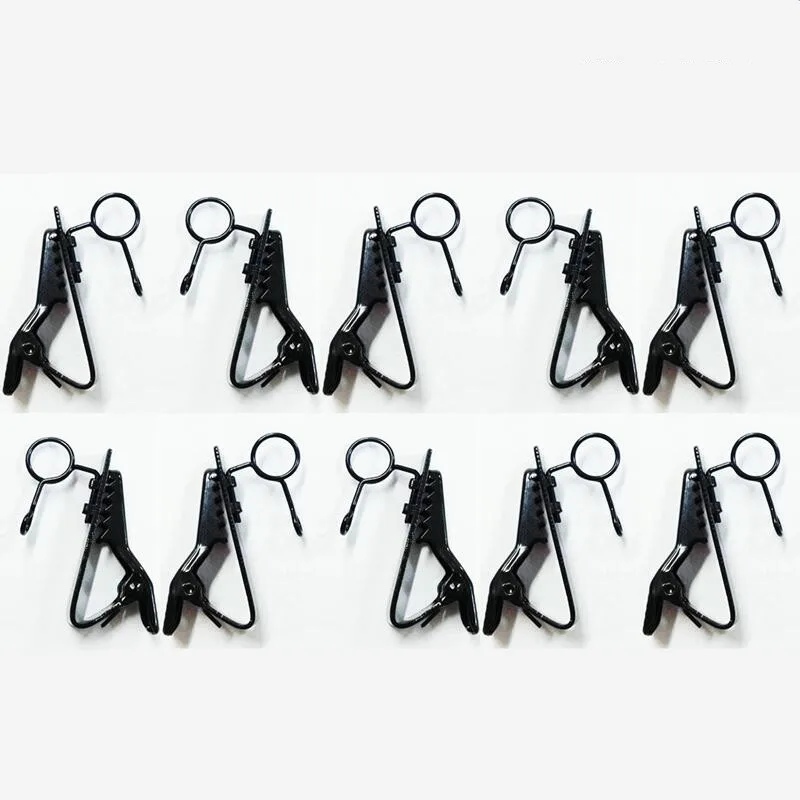 

10pcs/lot Black crocodile microphone clip 6-8mm Metal clip Mic clips for Sennheiser ME2 Sony V1 D11 Lavalier Lapel Microphones
