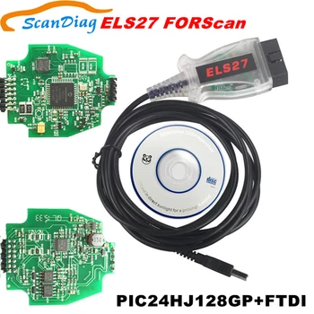 

Newest V2.3.8 ELS27 FORScan Green PCB PIC24HJ128GP+FTDI Mircochip Multi-Language Works ELM327&J2534 Pss-Thru For Mazda FoCOM