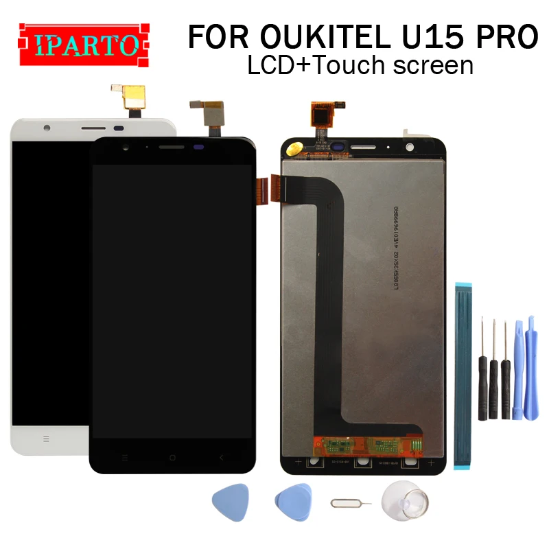 ЖК-дисплей 5 дюйма OUKITEL U15 PRO + кодирующий преобразователь сенсорного экрана в