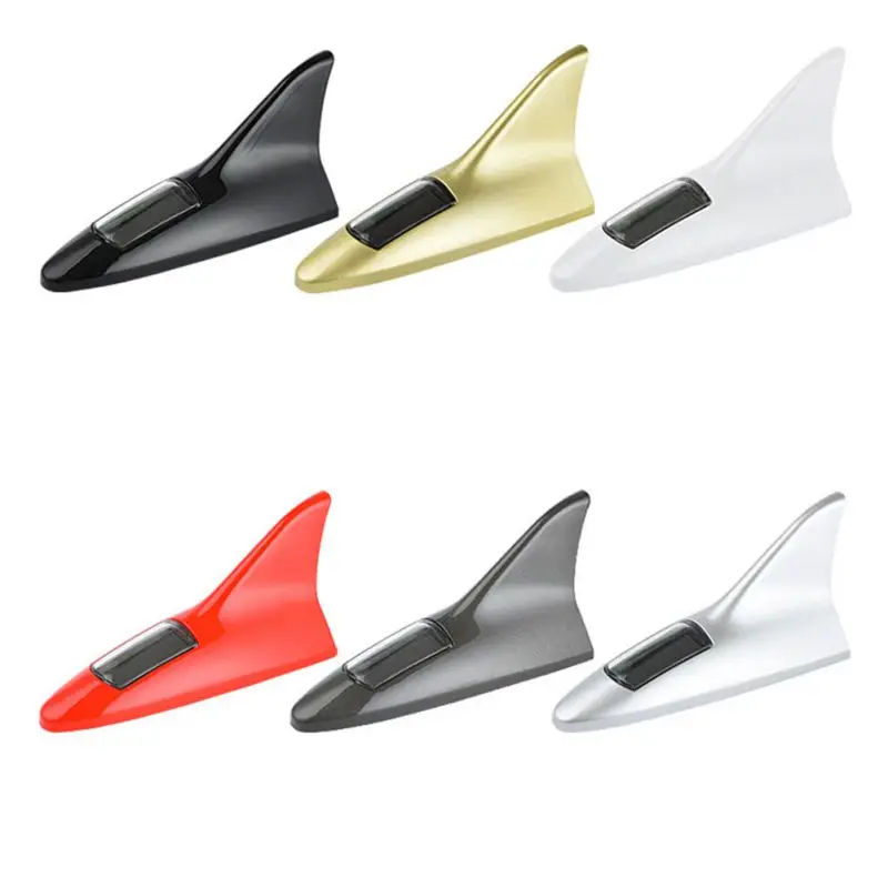 Solar Power Car Shark Fin Roof Antenna LED Car Styling Warning Flash Tail Light Anti-rear Warning Light/Solar Power Car Shark Fin Roof Antenna LED