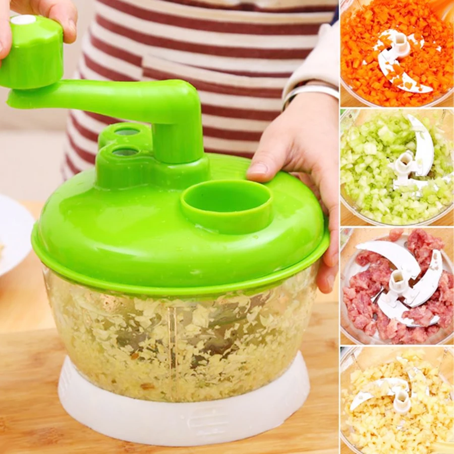 

Powerful Multifunctional 4 Knife Shredder Manual Meat Grinder For Veggie Chopper Vegetable Cutter Meat Grinder Garlic