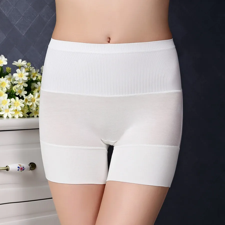 Femme безопасности короткие брюки сексуальное нижнее белье Boyshort Модальные безопасности для Для женщин Повседневная Удобная хлопковая куртка бесшовные - Цвет: Белый