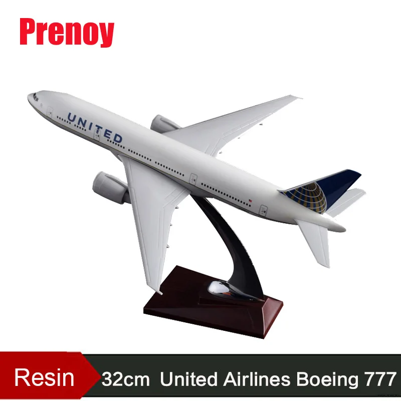 

32cm US United Airlines Boeing 777 Airplane Model B777 America Airbus USA United Resin Aviation Ornaments Crafts Aircraft Model