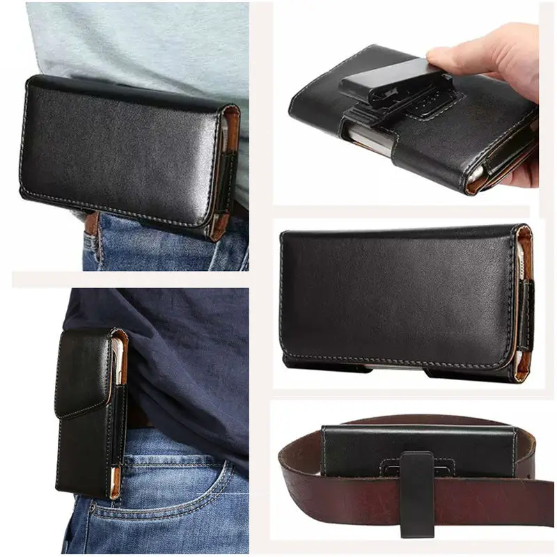 New For Doogee T5 5inch Universal Waist To Hang Lichee Smooth PU Leather Pouch Holster Belt Clip Cover Phone Cases Accessories |