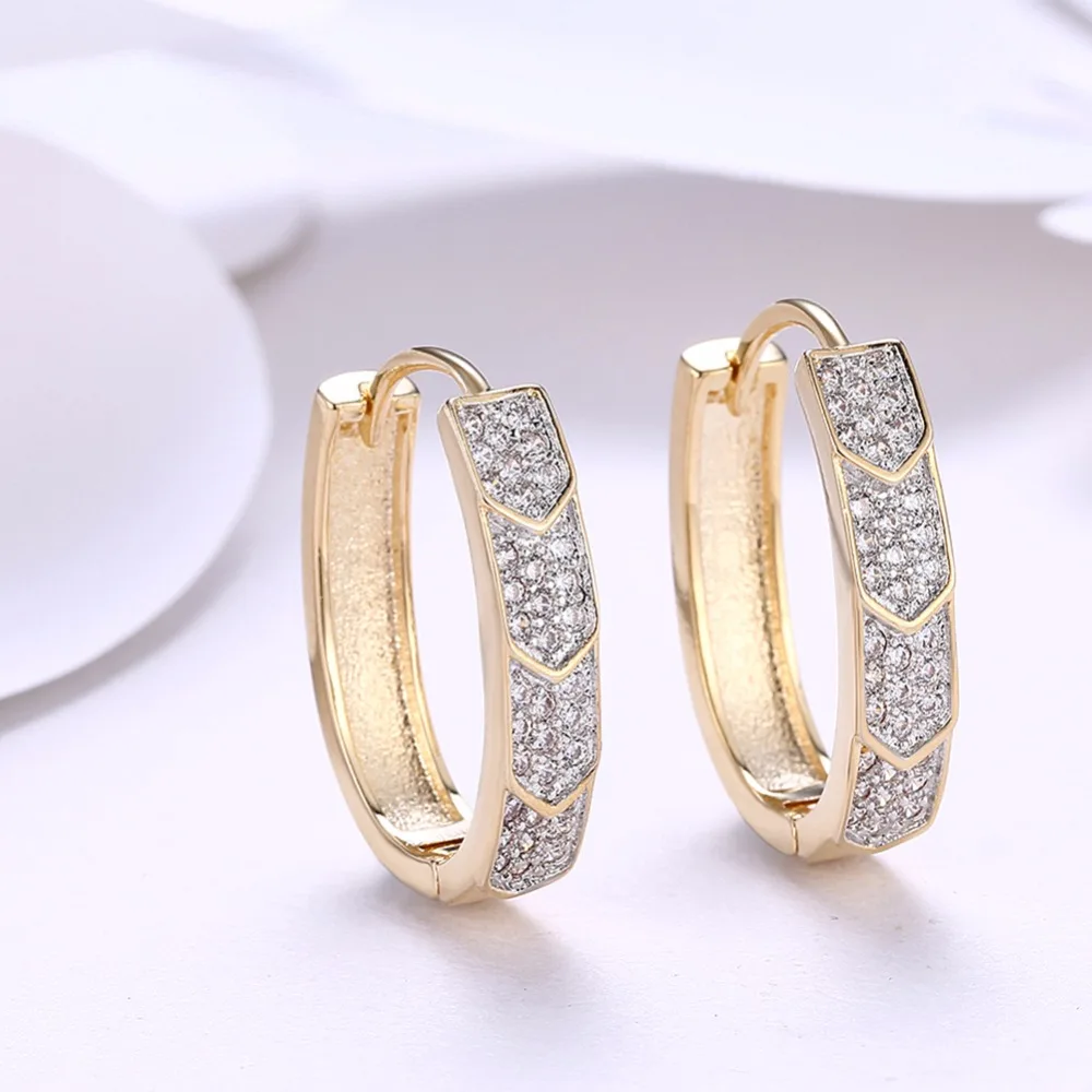 Золотистый, циркониевый Хооп Серьги для Для женщин Bijoux Argola Золотые Серьги Pendientes букле Oorbellen серьги, ювелирные изделия