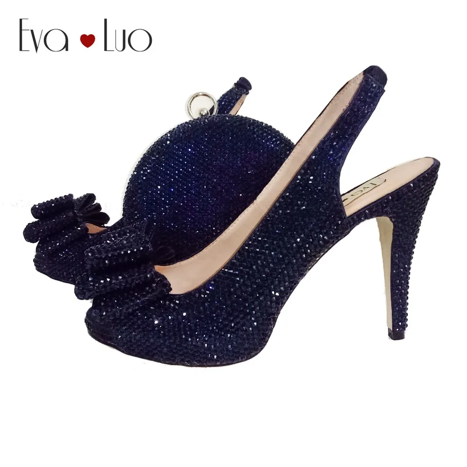 navy blue slingback