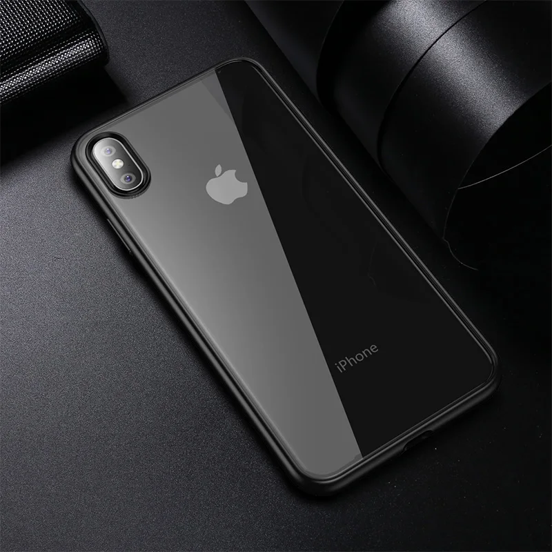 

Toraise For iPhone XS Max Case Slim Silicone TPU Acrylic Transparent Case for iPhone XR X 7 7 Plus Cover for iPhone 8 8Plus capa