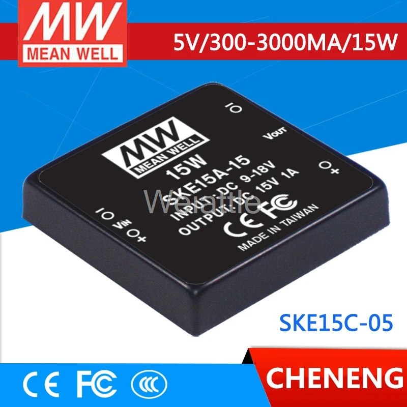 MEAN WELL оригинальная фотовспышка 5 В 3000 мА meanwell SKE15 15 Вт Регулируемый одиночный