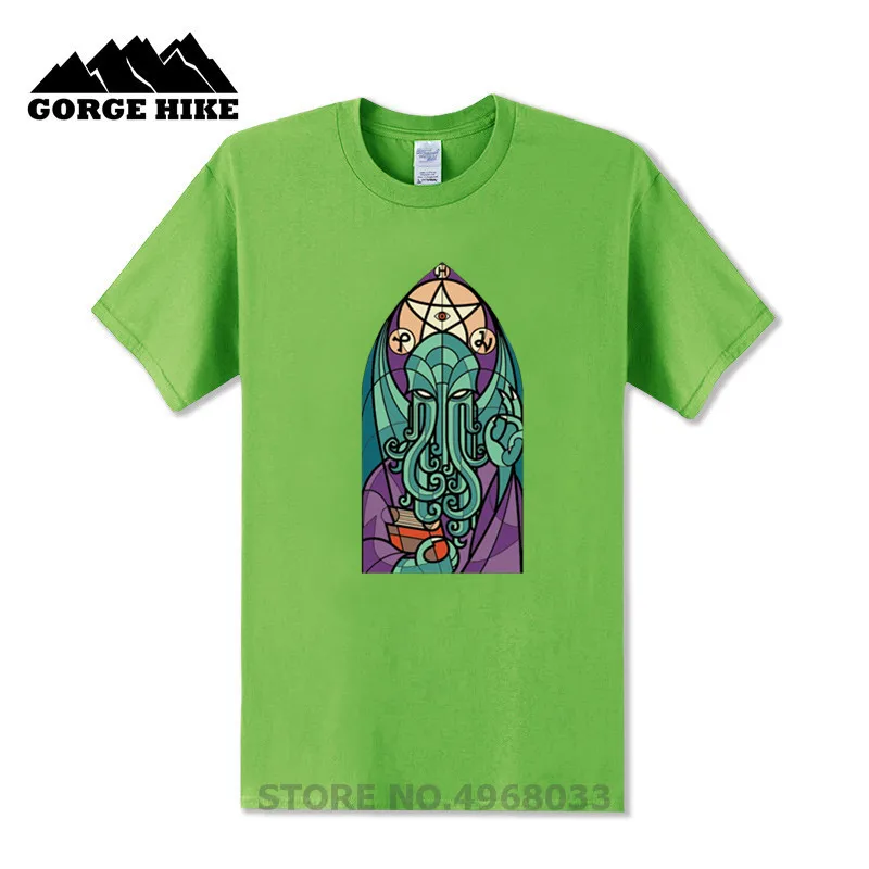 CHURCH OF CTHULHU DAMEN T-SHIRT Miskatonic Lovecraft Arkham Dunwich Kathedrale