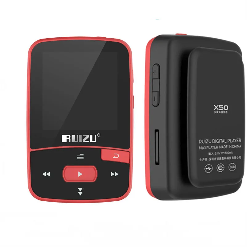 Спортивный мини MP3 плеер Ruizu с Bluetooth музыкальный аудио 3 Мп радио цифровой Hi Fi экран