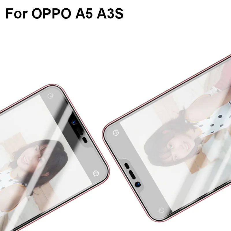 2PCS Ultra-Thin screen protector Tempered Glass For OPPO A5 A3S A 5 A3 S full Screen protective OPPOA5 f | Мобильные телефоны и