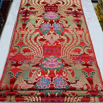 

China Wind Cheongsam Dress Show Clothing Fabric Fabric Decorative Film Wo Mongolia Robe Antique Phoenix Jacquard Brocade