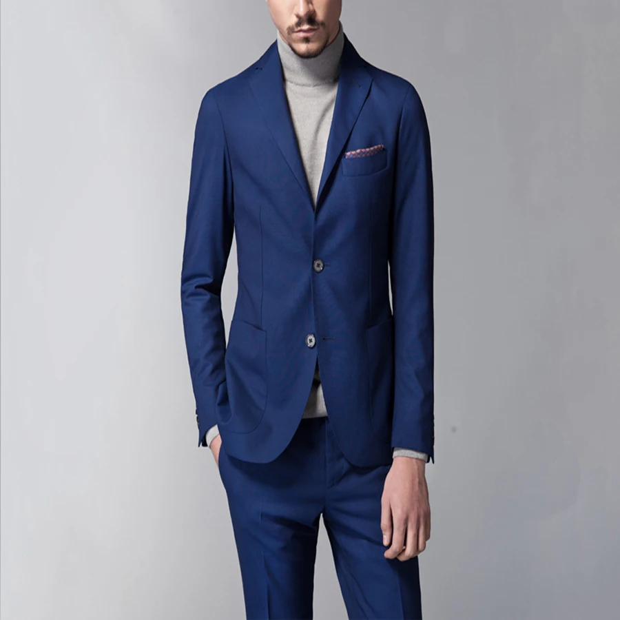 

Men's Business Suit Grooms Suit Wedding Dresses Tailor Made Blazer New Mens Fashion Slim Suit Casual 2Pcs (Jacket+Pants) 2018