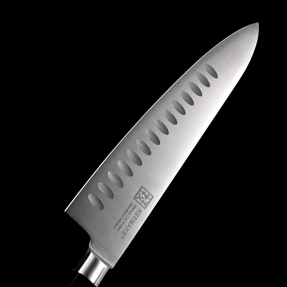 SUNNECKO 8,5 дюймов нож шеф-повара Santoku немецкие 1,4116 стальные лезвия кухонные ножи повара сильная твердость цветная деревянная ручка