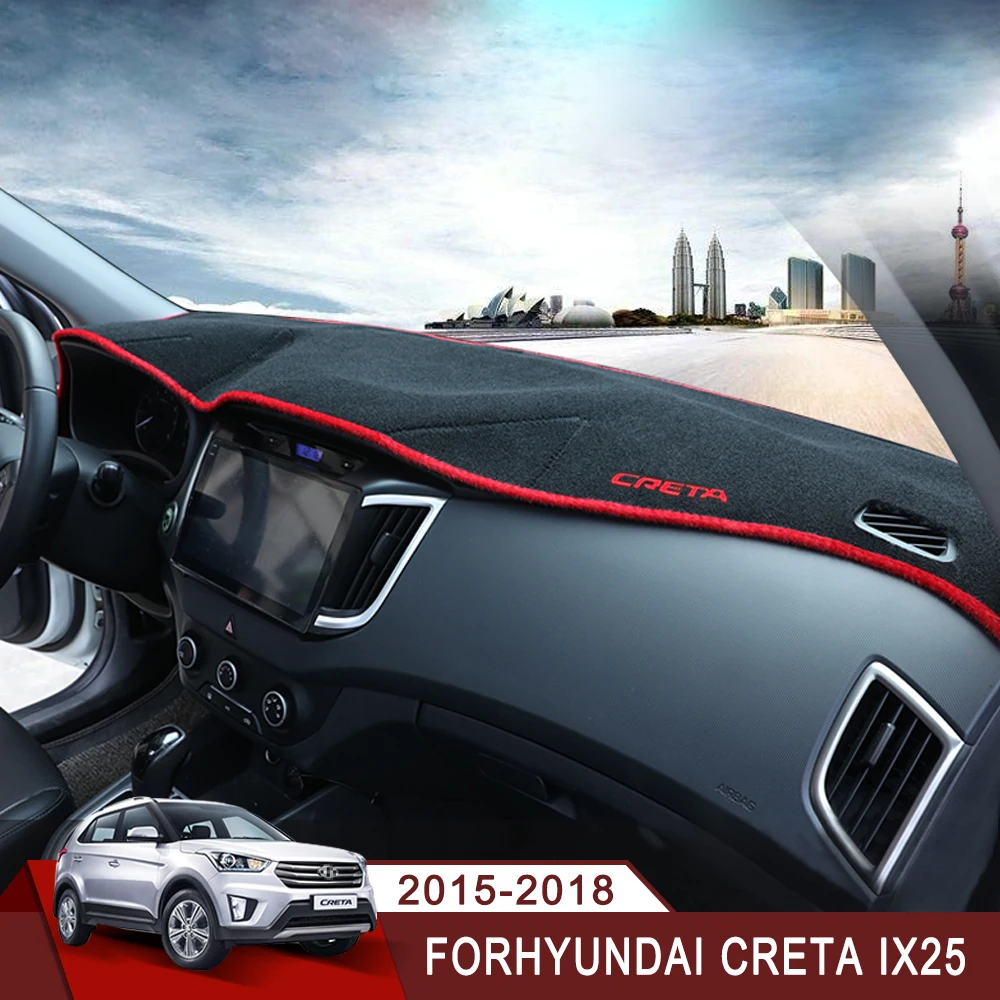 

For Hyundai Creta Ix25 2015 2016 2017 2018 Dashboard Cover Dashmat Carpet Pad Sun Shade Anti-UV Dash Board Cover