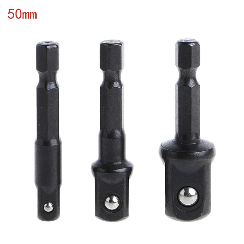 

3 Pcs Socket Adapter Set Hex Shank to 1/4 3/8 1/2 Inch Impact Driver Drill Bits Apr 09