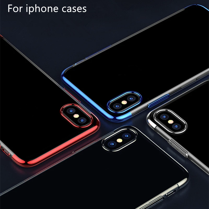 

Original Perciron Case for iPhone 8 7 7Plus Cases Colorful Fashion Plating Transparent TPU Phone Cover for Apple iPhone 8 7