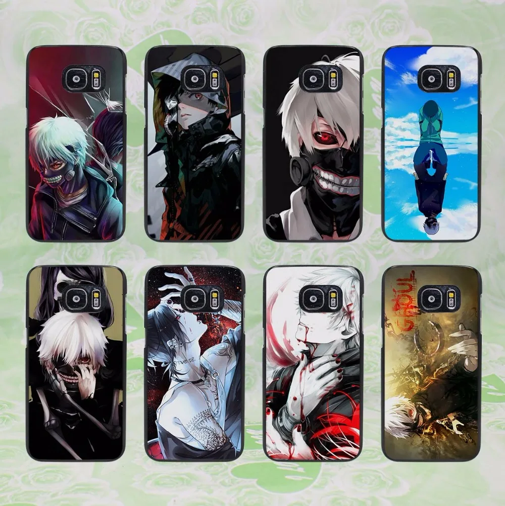 Anime Tokyo Ghouls design hard black telefon Fall abdeckung für samsung galaxy s8 s8 plus s7 s6 rand j3 j5 2016 j7 2016 in Anime Tokyo Ghouls design hard