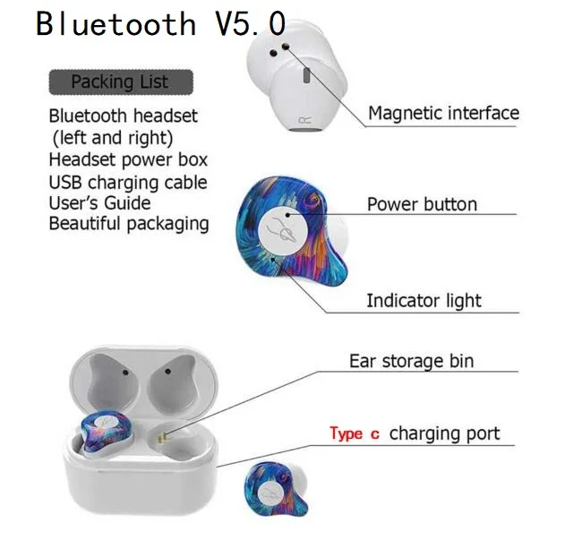 Nasin TWS X12 мини беспроводные наушники 5,0, Bluetooth гарнитура, Спортивная стереогарнитура, громкая связь, водонепроницаемая для телефона samsung xiaomi