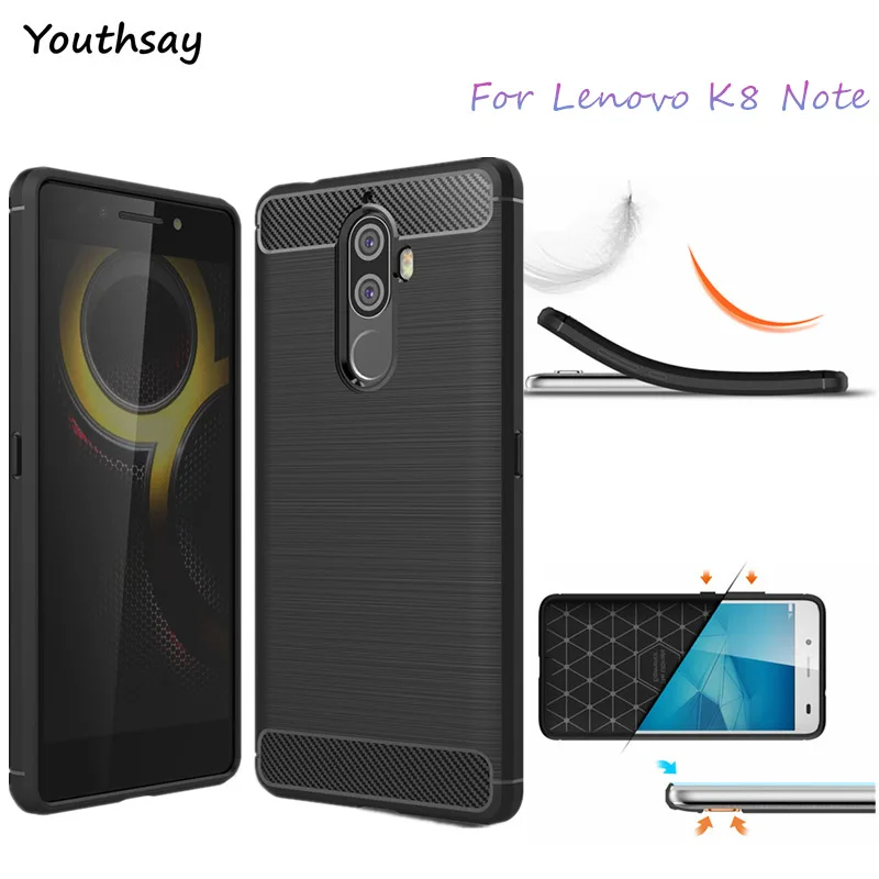 For Lenovo K8 Note Case Shockproof Armor Rubber Silicone Phone Back Cover Vibe Fundas XT1902 |