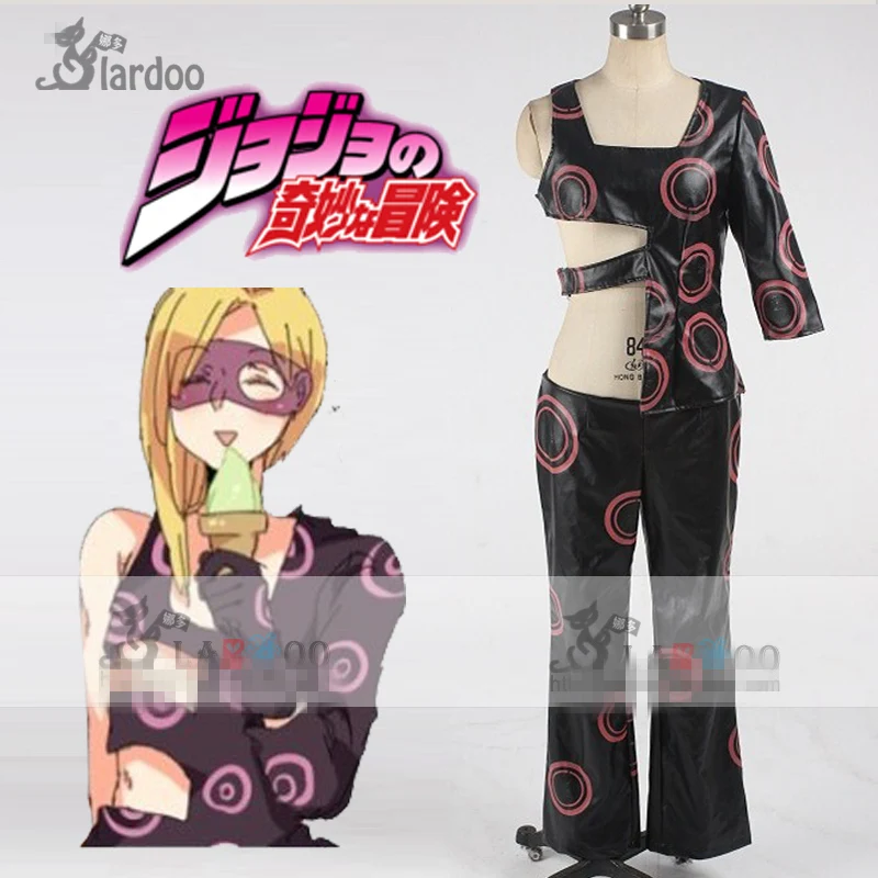 

JOJO Melone Cosplay Costume Christmas Hallowee Costume top+Pants+eyeshade+gloves