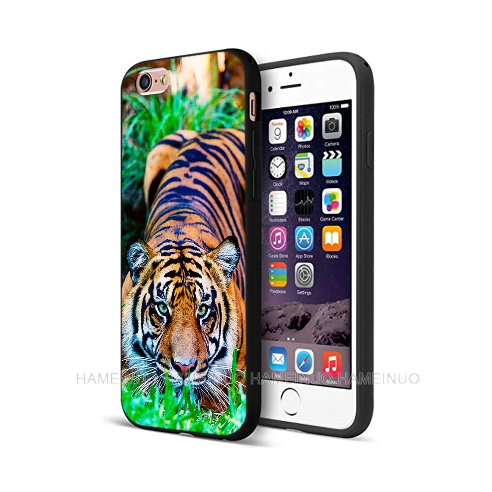 Черный чехол ТПУ для iphone 5 5s se 6 6s 7 8 plus x 10 силиконовый чехол для iphone XR XS 11 pro MAX чехол лев тигр Мода животное - Цвет: 11480