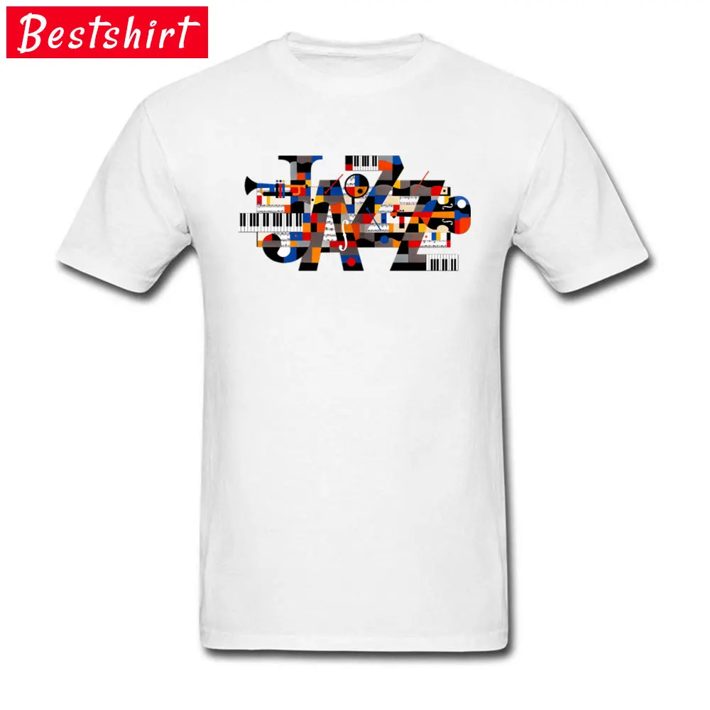 

Art Picture Jazz Piano Note Europe Regular Tshirt 100% Cotton Crew Neck Youth T-shirts Popular New Tee Shirt Music Band Club