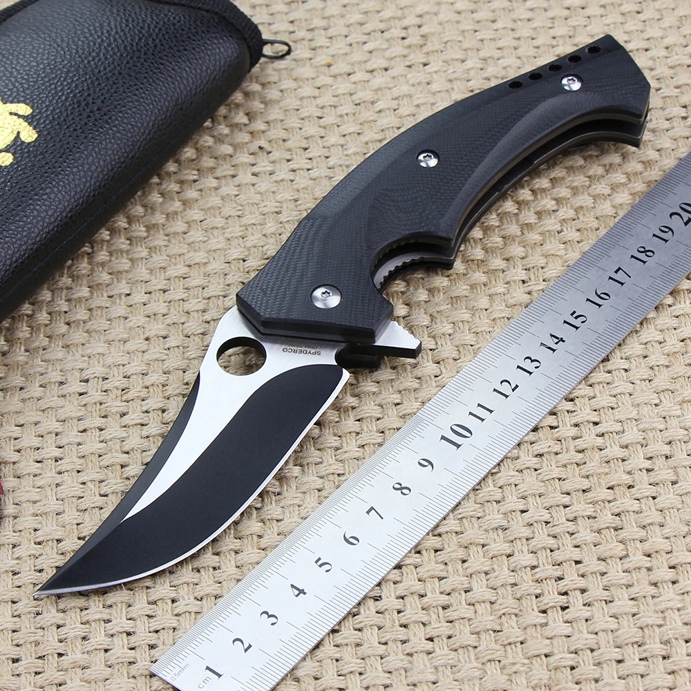 

Super domineering outdoor hunting knife 650 G sand light with wire drawing blade Handle Black G10 can be customized to create